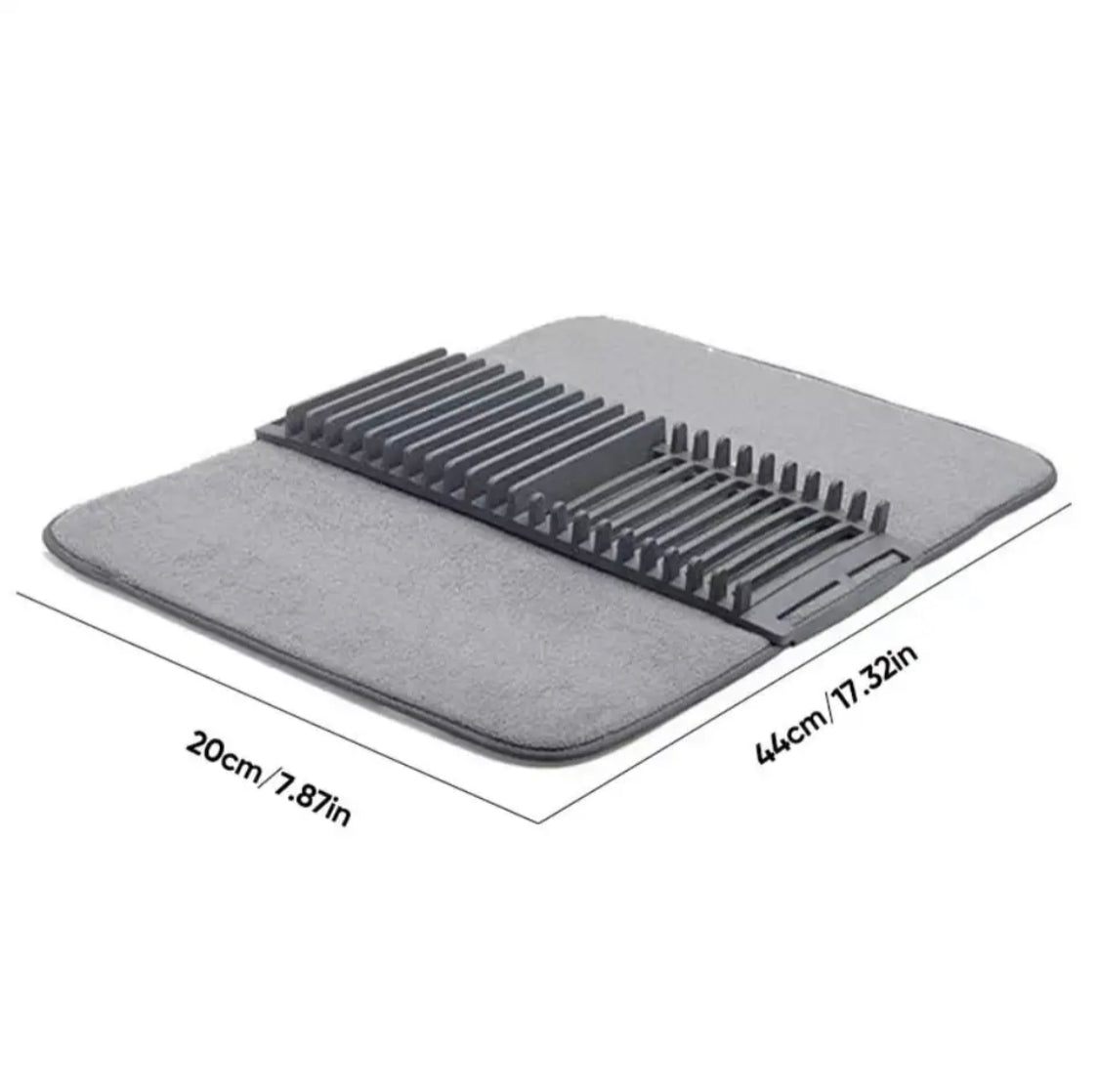 Dish Drying Mat, Multipurpose Plates Rack, Microfibre Absorbent Mat Pot Lid Holder Dish Drying Mat, Multipurpose Plates Rack, Microfibre Absorbent Mat Pot Lid Holder